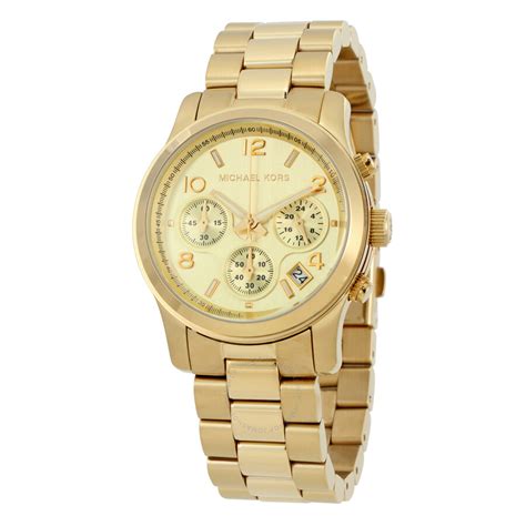 michael kors midsized chronograph gold tone womens watch mk5055|Women's Gold Tone Michael Kors Chronograph Watch MK5055.